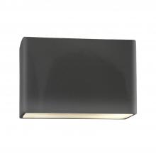 Justice Design Group CER-5658W-GRY-LED2-2000 - Really Big ADA Rectangle (Outdoor) LED Wall Sconce - Closed Top