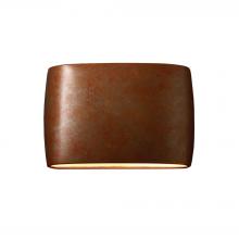 Justice Design Group CER-8898W-PATR-LED2-2000 - Wide ADA Large Oval LED Wall Sconce (Outdoor) - Closed Top